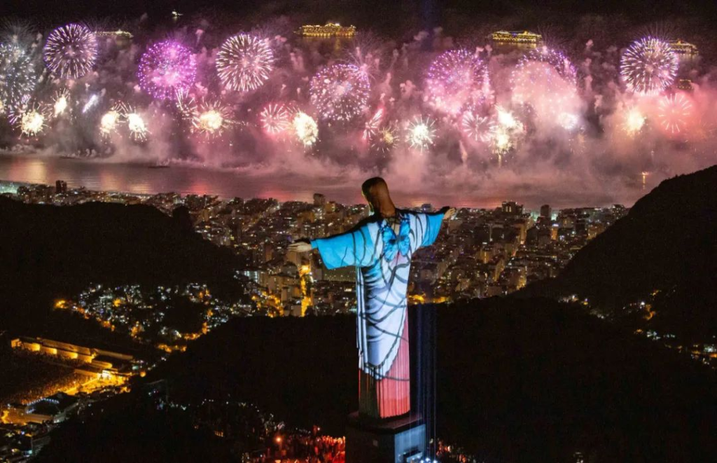 Rio de Janeiro fireworks, Brazil New Year, Copacabana Beach fireworks