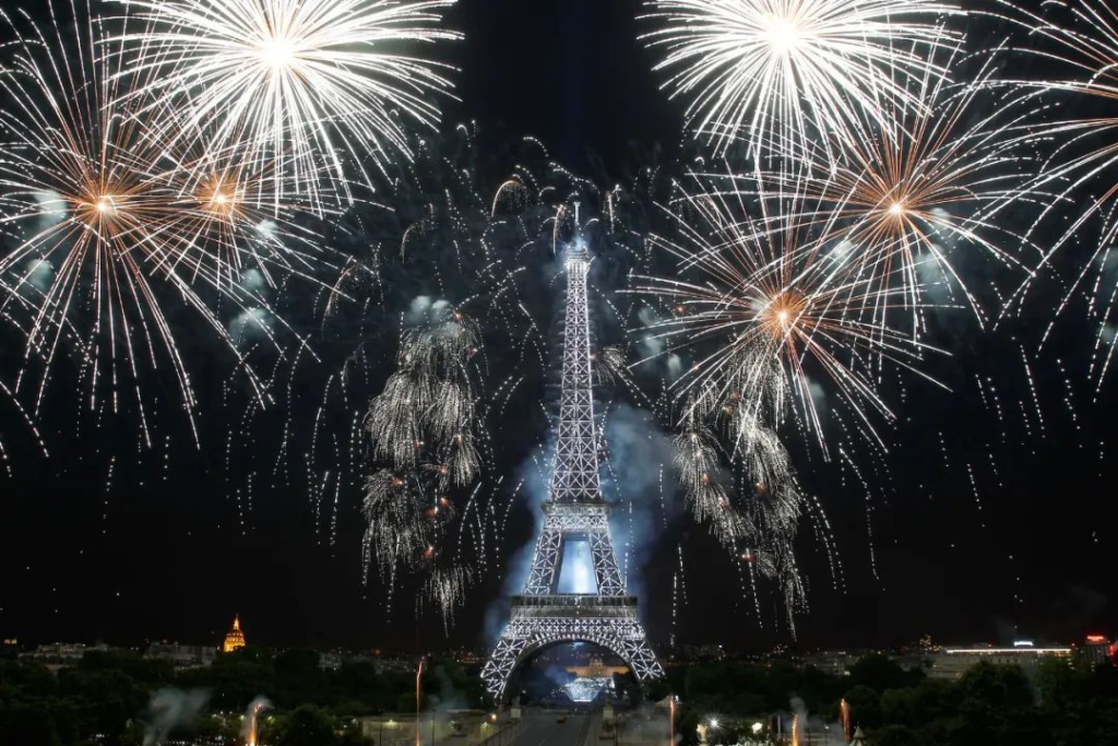 Paris fireworks, France New Year, Champs-Élysées fireworks